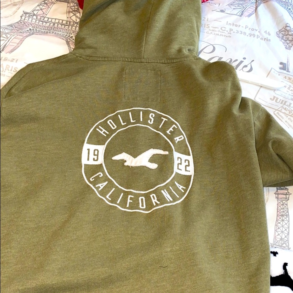 Olive Green Hollister Hoodie